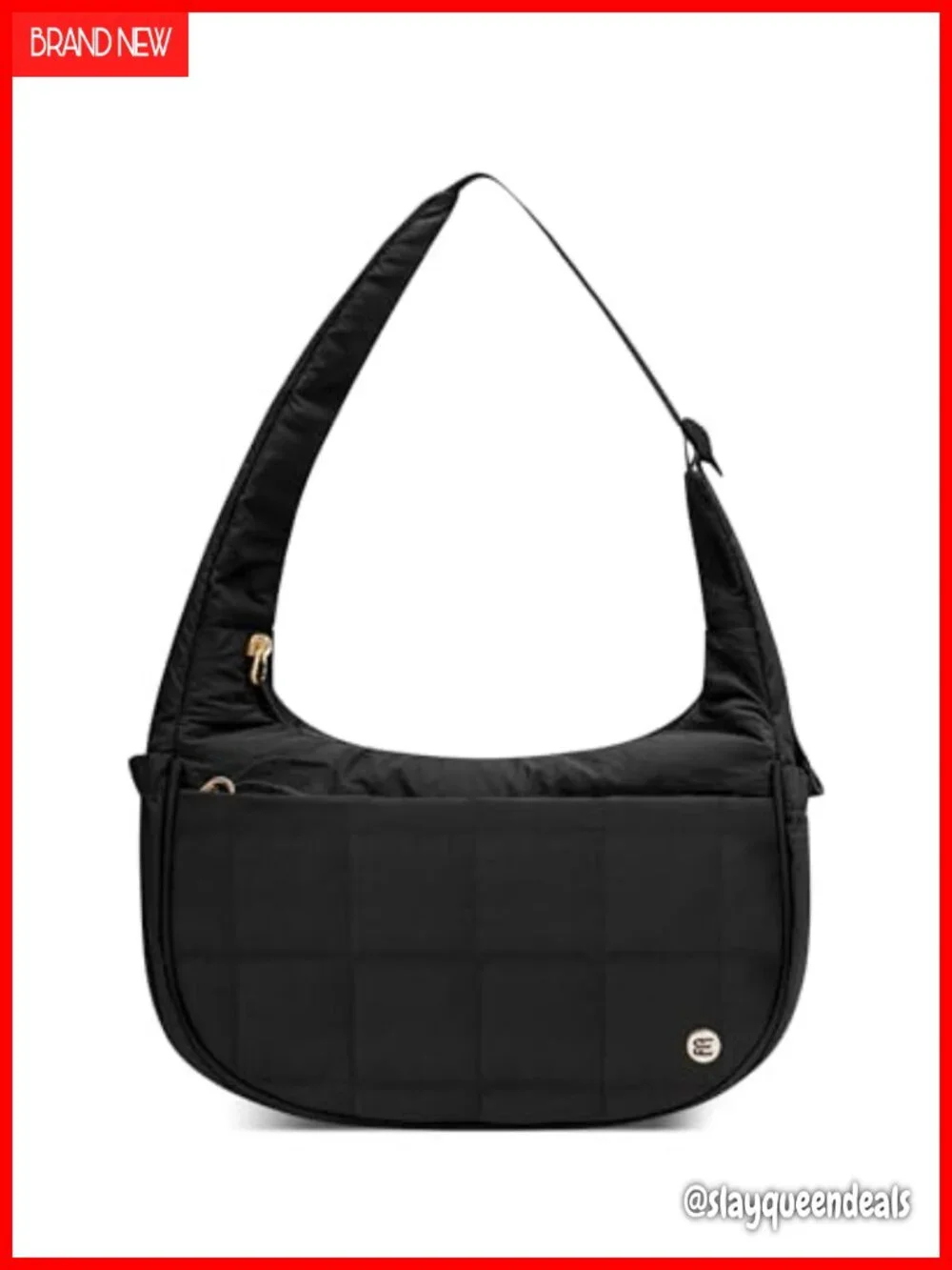 Small Puffer Crescent Shoulder Bag Women Lightweight Hobo Handbag